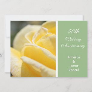 Convites Aniversário de casamento de flores amarelas