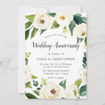 Aniversário de Casamento de Flores Brancas Todos o