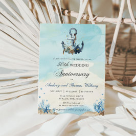 Convites Aniversário de Casamento de Praia da Âncora Náutic