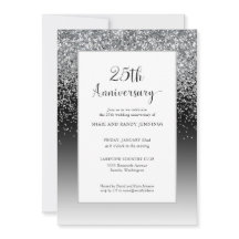 Aniversário de Casamento de Sparkle do 25 Silver E