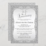 Convites Aniversário de Casamento do 25 Silver Glitter | DI<br><div class="desc">25 Silver Glitter Convites de festas de Aniversário de Casamento de Glitter prontos para você personalizar. Escolha entre vários tipos de papel e/ou forma diferentes para atender às suas necessidades. ✔ NOTA: APENAS MUDE AS ÁREAS MODELO NECESSÁRIAS! 😀 Se necessário, você pode remover o texto e começar a adicionar o...</div>