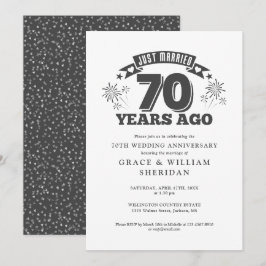 Convites Aniversário de Casamento do 70 recem casados