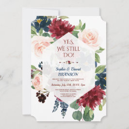 Convites Aniversário de Casamento Geométrico do Marinho Flo