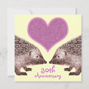 Convites Aniversário de Casamento - Hedgehogs Fiéis Apaixon