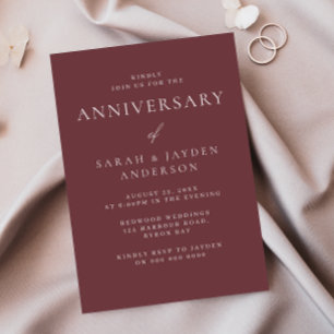 Convites Aniversário de Casamento Moderno Simples Todos os 