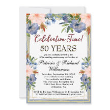 Aniversário de Casamento Personalizado Floral Chic