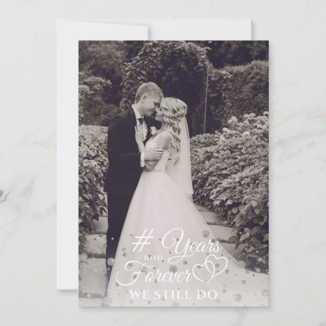 Convites Aniversário de Casamento Prata ANOS PARA A ETERNID (Frente)