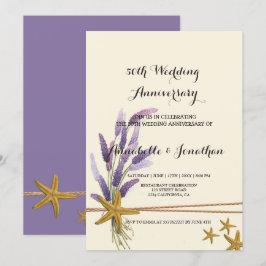 Convites Aniversário de Casamento Simples de Peixe-Estrelad