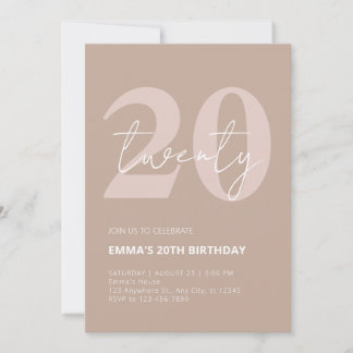Convites aniversário de celebração de 20 ano