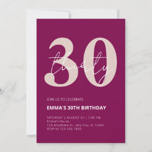 Convites aniversário de celebração de 30 ano