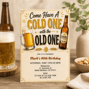 Convites Aniversário de Cerveja Gelada Velhote, Aniversário