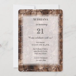 Convites Aniversário de Chocolate Castanho