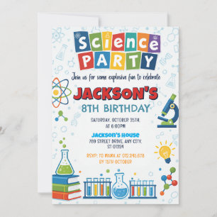 Convites Aniversário de Cientista Maluco Pessoal