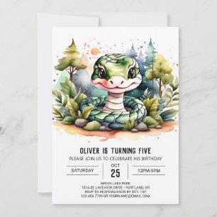 Convites Aniversário de Cobra Personalizada