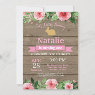 Convites Aniversário de Coelho Menina Ovo de Páscoa 1º Prim