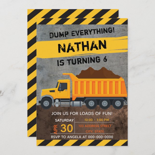 Convites Aniversário de Construção (Frente/Verso)