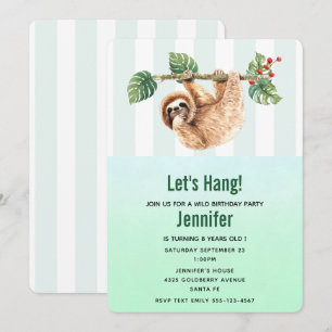 Convites Aniversário de Cores Aquáticas com Lama para Cim