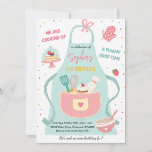 Convites Aniversário de Cozinha Infantil Personalizado