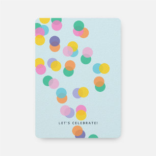 Convites Aniversário de criança Azul Colorido Confetti Past