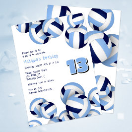 Convites aniversário de criança branco azul
