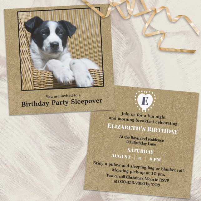 Convites Aniversário de Criança Cachorro Personalizado Foto (Criador carregado)