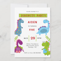 Aniversário de criança Colorida dos Dinossauros