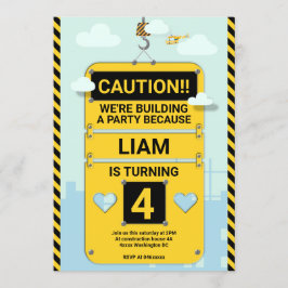 Convites Aniversário de criança, construção