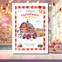 Aniversário de Criança da Fazenda Vermelha Fofa
