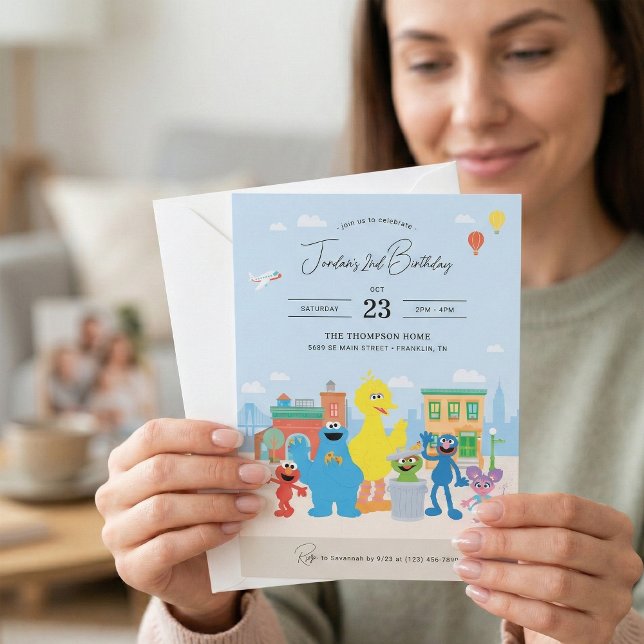 Convites Aniversário de criança de Amigos da Rua Sésamo (Criador carregado)