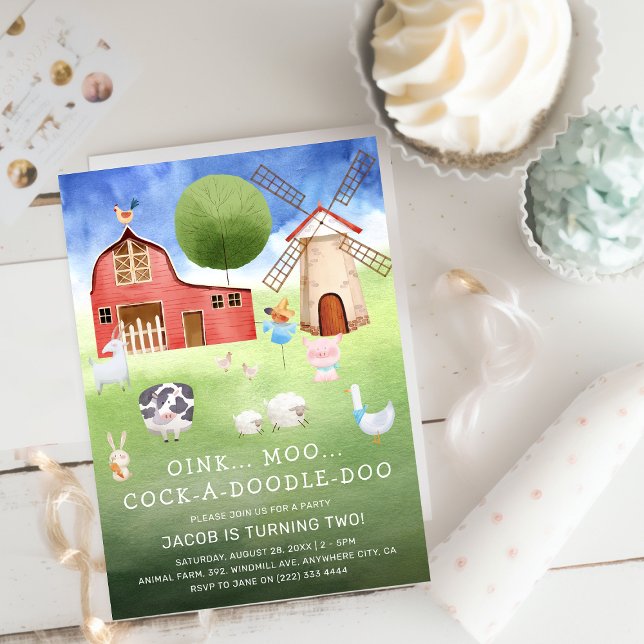 Convites Aniversário de criança De Animais Da Exploração De (Criador carregado)