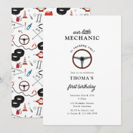 Convites Aniversário de criança de Automotores Mecânicos Pa