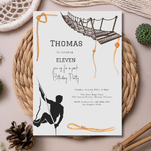 Convites Aniversário de criança de aventura do Rope Park