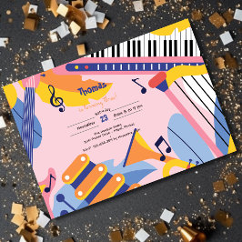 Convites Aniversário de criança de dança e jogo