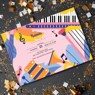 Convites Aniversário de criança de dança e jogo