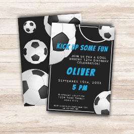 Convites Aniversário de criança de diversão de bola de fute