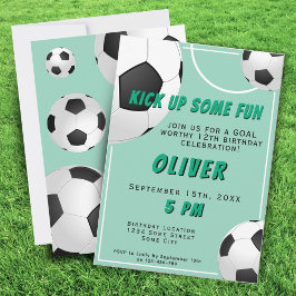 Convites Aniversário de criança de diversão de bola de fute