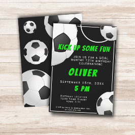 Convites Aniversário de criança de diversão de bola de fute