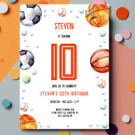 Convites Aniversário de criança de esportes de esferas