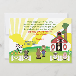 Convites aniversário de criança de fazenda de galhardetes