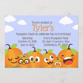 Convites Aniversário de criança de Fazenda de Pumpkin