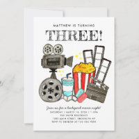 Aniversário de criança de Festa de Cinema Noite de