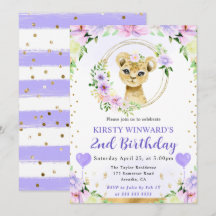 Aniversário de criança de Leão Selvagem de Cubo de