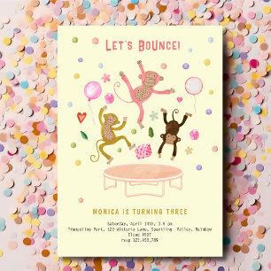 Convites aniversário de criança de macacos saltadores em sa