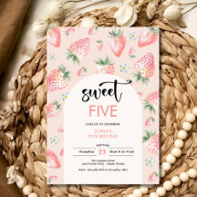 Aniversário de criança de morango doce