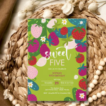 Aniversário de criança de morango doce