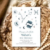 Aniversário de criança de Peixes Zodiac