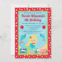 Aniversário de criança de Sereia de Natal Blona