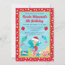 Aniversário de criança de Sereia de Natal Cento Az