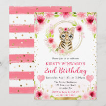 Aniversário de criança de Tigre da Selva de Cinto 