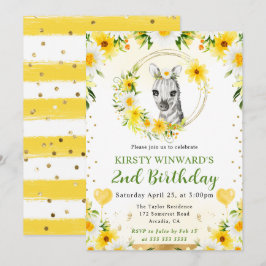 Convites Aniversário de criança de Zebra Selvagem Cura de Á